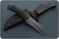 Нож Н6 Александр II микропористая резина, нержавеющий дамаск, текстолит : фото 9