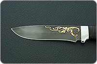 Нож Н6 Александр II наборная кожа, черный дамаск, алюминий : фото 9