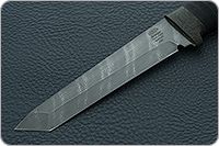 Нож Н10 Телохранитель микропористая резина, черный дамаск, текстолит : фото 3