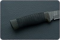 Нож Н10 Телохранитель микропористая резина, черный дамаск, текстолит : фото 5