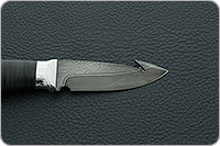 Нож НР21 Рыболов наборная кожа, черный дамаск, алюминий : фото 6