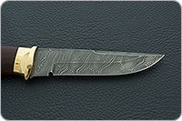 Нож Н8-Спецназ мореный орех, черный дамаск, латунь покрытая золотом : фото 7
