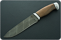 Нож Н1 Рыцарь орех, черный дамаск, алюминий : фото 2