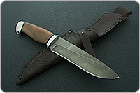 Нож Н1 Рыцарь орех, черный дамаск, алюминий : фото 9