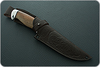 Нож Н1 Рыцарь орех, черный дамаск, алюминий : фото 10