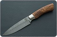 Нож НР3 Гумбольт карельская береза, черный дамаск, алюминий : фото 2