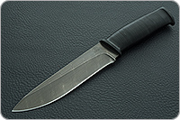 Нож Н1 Рыцарь наборная кожа, черный дамаск, текстолит : фото 2