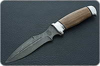 Нож Н21А Крестоносец орех, черный дамаск, алюминий : фото 2