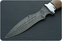 Нож Н21А Крестоносец орех, черный дамаск, алюминий : фото 3