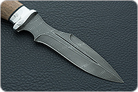 Нож Н21А Крестоносец орех, черный дамаск, алюминий : фото 4