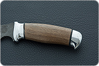 Нож Н21А Крестоносец орех, черный дамаск, алюминий : фото 6