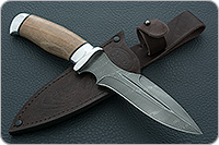 Нож Н21А Крестоносец орех, черный дамаск, алюминий : фото 8