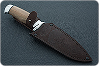 Нож Н21А Крестоносец орех, черный дамаск, алюминий : фото 9