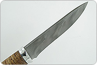 Нож Н1 Рыцарь береста, черный дамаск, алюминий : фото 2