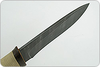 Нож Н1 Рыцарь наборная кожа, черный дамаск, текстолит : фото 2