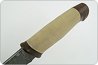 Нож Н1 Рыцарь наборная кожа, черный дамаск, текстолит : фото 3