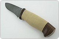 Нож Н1 Рыцарь наборная кожа, черный дамаск, текстолит : фото 4