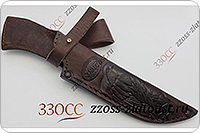 Нож Н2 Турецкий орех, черный дамаск, латунь покрытая золотом : фото 2