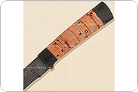 Нож Н58 Сталкер береста, черный дамаск, текстолит : фото 4