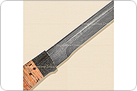 Нож Н58 Сталкер береста, черный дамаск, текстолит : фото 5