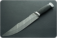 Нож Н83 Ладога наборная кожа, нержавеющий дамаск, алюминий : фото 2