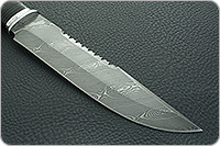 Нож Н83 Ладога наборная кожа, нержавеющий дамаск, алюминий : фото 4