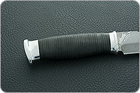 Нож Н83 Ладога наборная кожа, нержавеющий дамаск, алюминий : фото 5