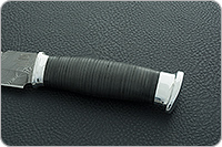 Нож Н83 Ладога наборная кожа, нержавеющий дамаск, алюминий : фото 6