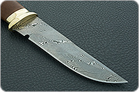 Нож Н8-Спецназ орех, контрастный дамаск, латунь покрытая золотом : фото 4