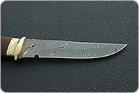 Нож Н8-Спецназ орех, контрастный дамаск, латунь покрытая золотом : фото 7