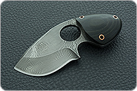 Нож Н72  Китобой накладки текстолит, черный дамаск, цельнометаллический : фото 2