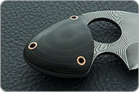 Нож Н72  Китобой накладки текстолит, черный дамаск, цельнометаллический : фото 3