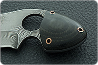 Нож Н72  Китобой накладки текстолит, черный дамаск, цельнометаллический : фото 4