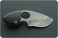 Нож Н72  Китобой накладки текстолит, черный дамаск, цельнометаллический : фото 5