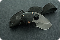 Нож Н72  Китобой накладки текстолит, черный дамаск, цельнометаллический : фото 7