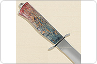 Нож НТ19 Танковый стабилизированная карельская береза, эи-107, никель : фото 4