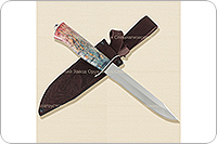 Нож НТ19 Танковый стабилизированная карельская береза, эи-107, никель : фото 5