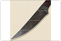 Нож Н25 Виконт накладки текстолит, черный дамаск, цельнометаллический : фото 3