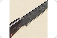 Нож Н25 Виконт накладки текстолит, черный дамаск, цельнометаллический : фото 5