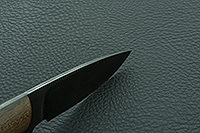 Нож Нр35 Лесовик накладки орех, черный дамаск, цельнометаллический : фото 8