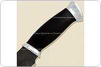 Нож Н83 Ладога граб (черное дерево), черный дамаск, алюминий : фото 4