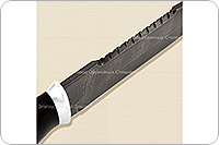 Нож Н83 Ладога граб (черное дерево), черный дамаск, алюминий : фото 5