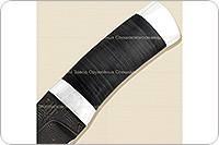 Н4 Алтай наборная кожа, черный дамаск, алюминий : фото 4