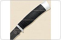 Нож Нр12 Батыр наборная кожа, черный дамаск, алюминий : фото 4