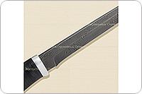 Нож Нр12 Батыр наборная кожа, черный дамаск, алюминий : фото 5