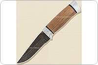 Нож Н80 Гусар орех, черный дамаск, алюминий : фото 2