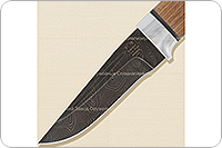 Нож Н80 Гусар орех, черный дамаск, алюминий : фото 3