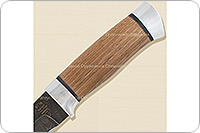 Нож Н80 Гусар орех, черный дамаск, алюминий : фото 4