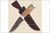 Нож Н80 Гусар орех, черный дамаск, алюминий : фото 5