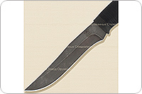 Нож Н16 Егерь наборная кожа, черный дамаск, текстолит : фото 3